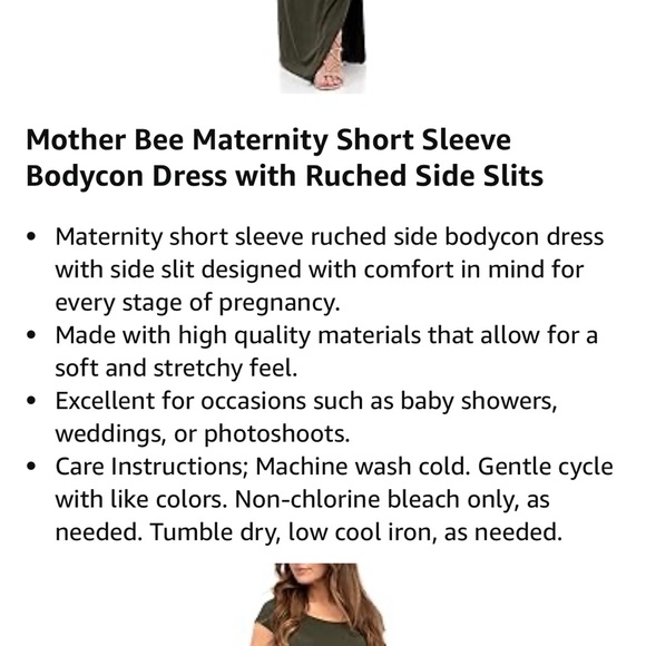 Mother Bee Maternity S dark teal maxi dress NWT - Picture 5 of 9